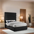 Meridian Furniture Adam Black Boucle Fabric Full Bed