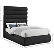 Meridian Furniture Adam Black Boucle Fabric Full Bed