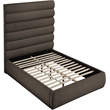 Meridian Furniture Adam Brown Boucle Fabric Full Bed