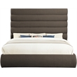 Meridian Furniture Adam Brown Boucle Fabric King Bed