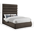 Meridian Furniture Adam Brown Boucle Fabric King Bed