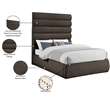 Meridian Furniture Adam Brown Boucle Fabric King Bed