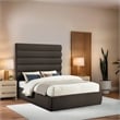 Meridian Furniture Adam Brown Boucle Fabric Queen Bed