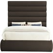 Meridian Furniture Adam Brown Boucle Fabric Queen Bed
