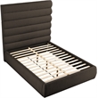Meridian Furniture Adam Brown Boucle Fabric Queen Bed