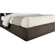Meridian Furniture Adam Brown Boucle Fabric Queen Bed
