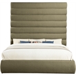 Meridian Furniture Adam Olive Boucle Fabric King Bed
