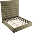 Meridian Furniture Adam Olive Boucle Fabric King Bed