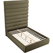 Meridian Furniture Adam Olive Boucle Fabric Queen Bed