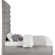 Meridian Furniture Adam Taupe Boucle Fabric Full Bed