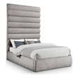 Meridian Furniture Adam Taupe Boucle Fabric Full Bed