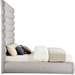 Meridian Furniture Adam Taupe Boucle Fabric King Bed