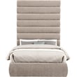 Meridian Furniture Adam Beige Chenille Fabric Full Bed