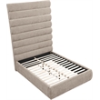 Meridian Furniture Adam Beige Chenille Fabric Full Bed