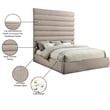 Meridian Furniture Adam Beige Chenille Fabric King Bed