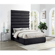 Meridian Furniture Adam Black Chenille Fabric Full Bed