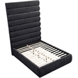 Meridian Furniture Adam Black Chenille Fabric Full Bed
