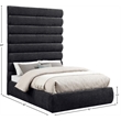 Meridian Furniture Adam Black Chenille Fabric Full Bed