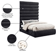 Meridian Furniture Adam Black Chenille Fabric Full Bed