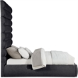 Meridian Furniture Adam Black Chenille Fabric Queen Bed