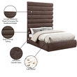 Meridian Furniture Adam Brown Chenille Fabric Full Bed