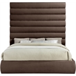 Meridian Furniture Adam Brown Chenille Fabric King Bed