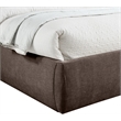 Meridian Furniture Adam Brown Chenille Fabric Queen Bed