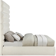 Meridian Furniture Adam Cream Chenille Fabric King Bed