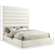 Meridian Furniture Adam Cream Chenille Fabric King Bed