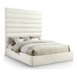Meridian Furniture Adam Cream Chenille Fabric King Bed