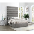 Meridian Furniture Adam Grey Chenille Fabric Full Bed