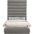Meridian Furniture Adam Grey Chenille Fabric Full Bed