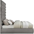 Meridian Furniture Adam Grey Chenille Fabric King Bed