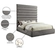 Meridian Furniture Adam Grey Chenille Fabric King Bed