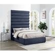 Meridian Furniture Adam Navy Chenille Fabric Full Bed