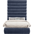 Meridian Furniture Adam Navy Chenille Fabric Full Bed
