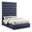 Meridian Furniture Adam Navy Chenille Fabric Full Bed