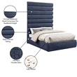 Meridian Furniture Adam Navy Chenille Fabric Full Bed