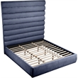 Meridian Furniture Adam Navy Chenille Fabric King Bed