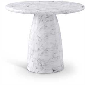 Meridian Furniture Cosenza White 36&quot Indoor/Outdoor Concrete Dining Table