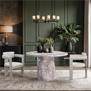 Meridian Furniture Cosenza Brown 48.5&quot Indoor/Outdoor Concrete Dining Table