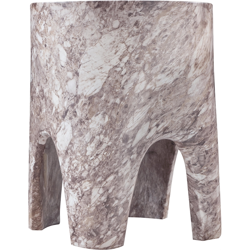 Meridian Furniture Foligno Brown Indoor/Outdoor Concrete End Table