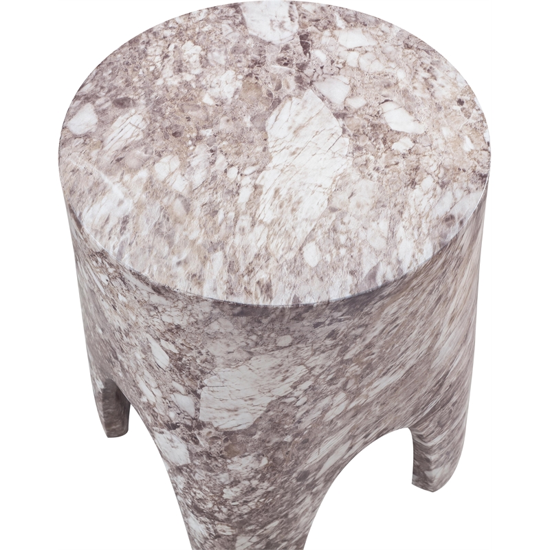 Meridian Furniture Foligno Brown Indoor/Outdoor Concrete End Table