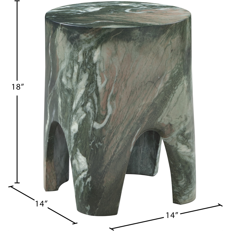 Meridian Furniture Foligno Green Indoor/Outdoor Concrete End Table