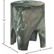 Meridian Furniture Foligno Green Indoor/Outdoor Concrete End Table