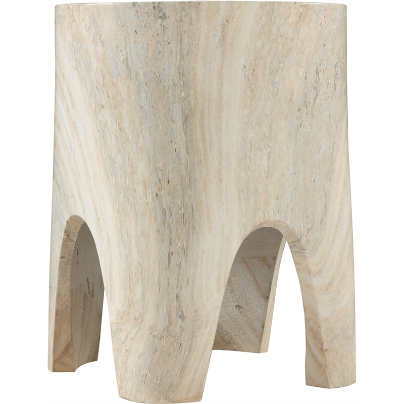 Meridian Furniture Foligno Travertine Indoor/Outdoor Concrete End Table