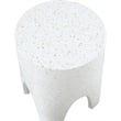 Meridian Furniture Foligno White Indoor/Outdoor Concrete End Table