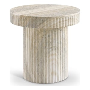 Meridian Furniture Legatto Travertine Indoor/Outdoor Concrete End Table
