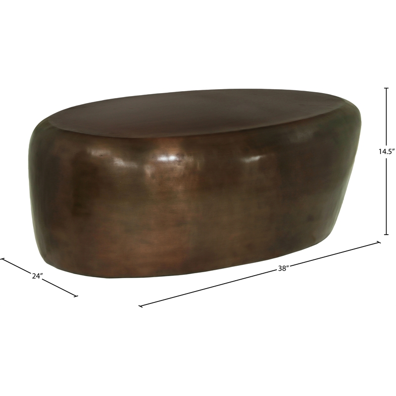 Meridian Furniture Capsule Brown Aluminum Coffee Table