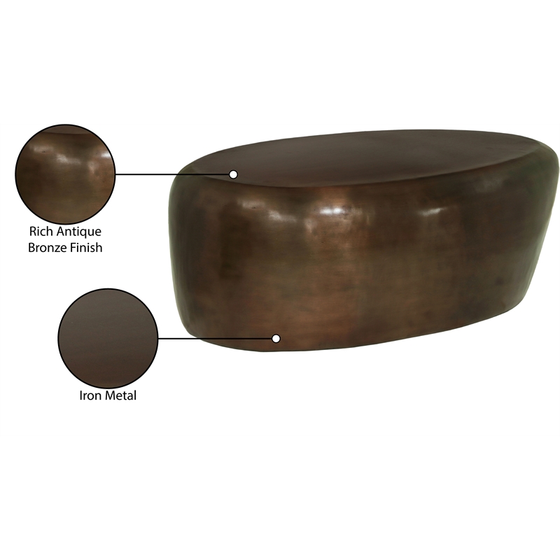 Meridian Furniture Capsule Brown Aluminum Coffee Table